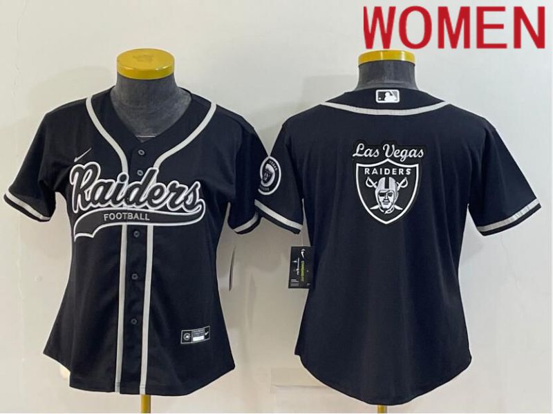 Women Oakland Raiders Blank Black 2022 Nike Co branded NFL Jerseys